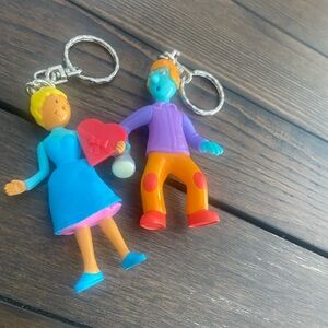 Vintage Doug's First Movie McDonalds Patti Mayonnaise & Skeeter Keychains